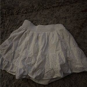 White Eyelet Women's Skirt
